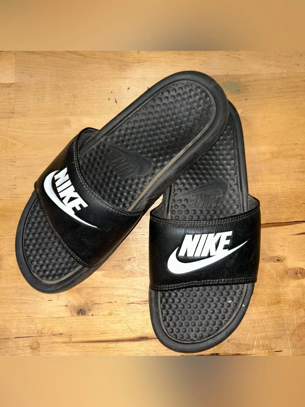 Nike Benassi JDI Slides Men’s 7 Black Sandals Slip On 343880-090
